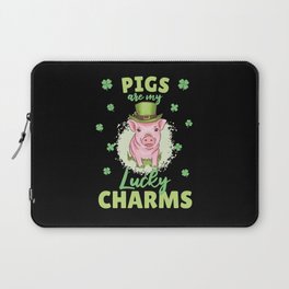 Pigs Are My Lucky Charms St Patrick's Day Laptop Sleeve