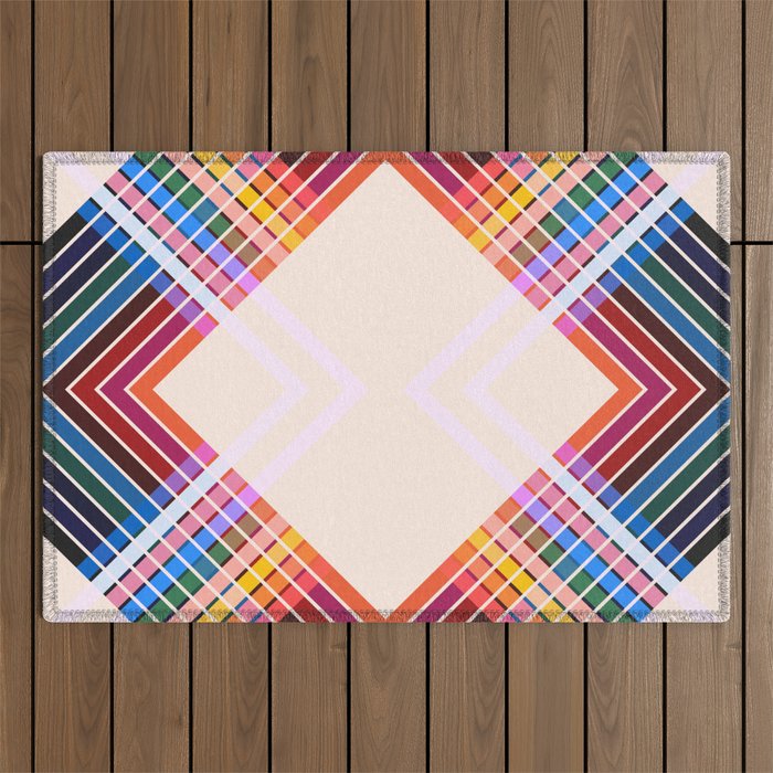 Sumbawa - Classic Colorful Striped Retro Style Stripe Design Outdoor Rug