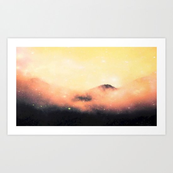 Cosmic landscape #stardust #society6 Art Print