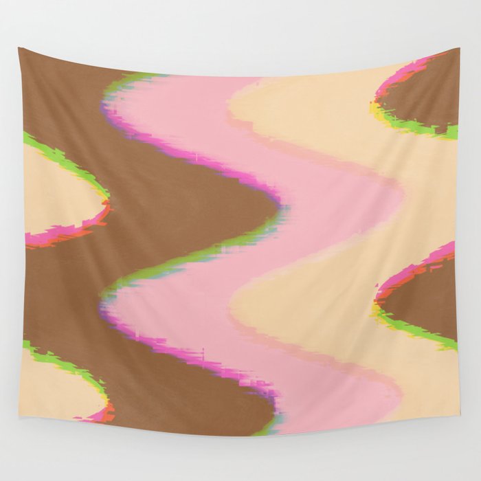 pink, brown and cream neapolitan ice cream dreams Wall Tapestry