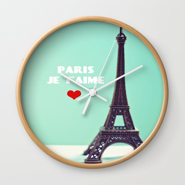 Paris Je T'aime Wall Clock