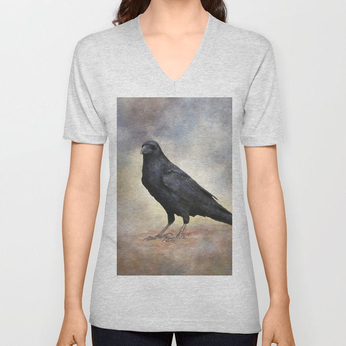 Crow Raven Bird 88 V Neck T Shirt