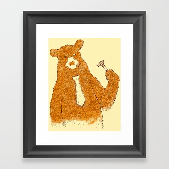 Office Bear Framed Art Print