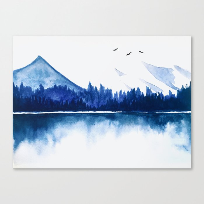 Blue landscape Canvas Print