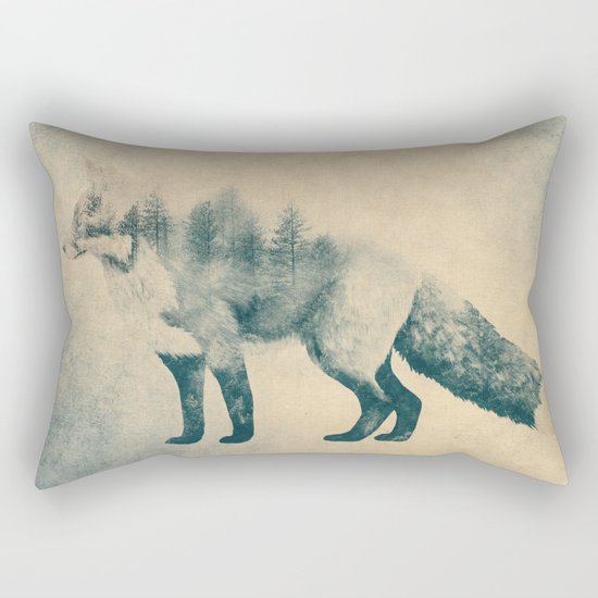 Fox and Forest - Shrinking Forest Rectangular Pillow