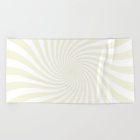 Swirl (Beige/White) Beach Towel