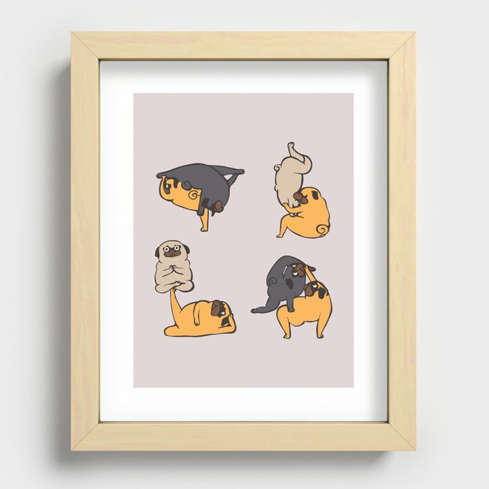 AcrowithPug Recessed Framed Print