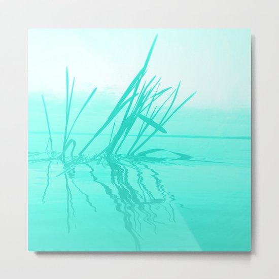 Through Aqua Tinted Glasses Metal Print