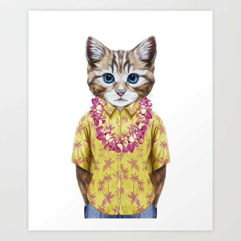 34 Best Photos Cat Print Hawaiian Shirt / Nwt Cotton Tie Dye 1940s Style Hawaiian Shirt Print 5 Jungle Cat Sz S M Ebay