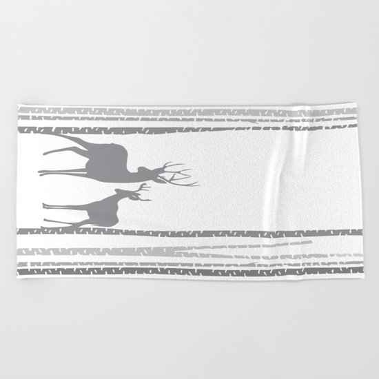 Lonely Deer No. 2 Beach Towel