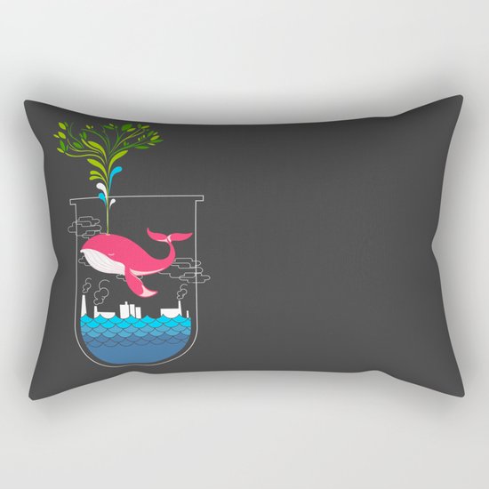 Nature Whale Rectangular Pillow