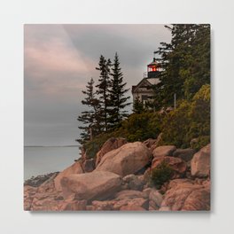 Acadia National Park Bass Harbor Head Lighthouse Maine Print Metal Print