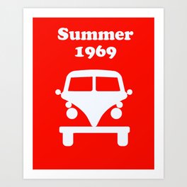 Summer 1969 - red Art Print