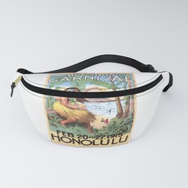 1915 HAWAII Mid Pacific Carnival Travel Poster Fanny Pack