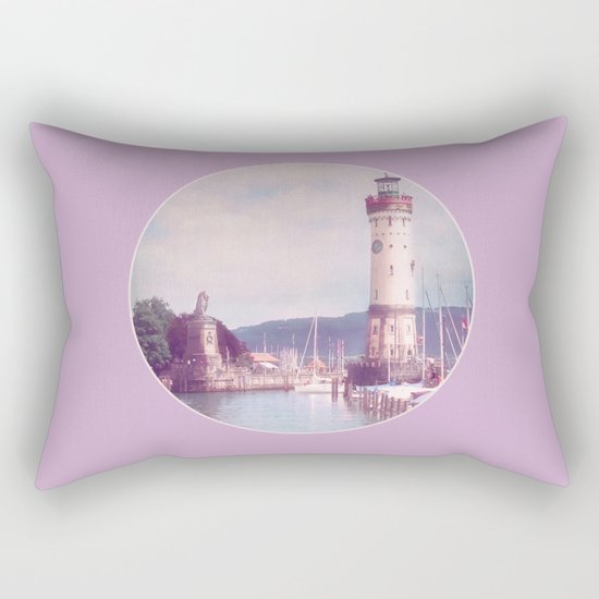 Lighthouse at Lindau, Lake of Constance Rectangular Pillow