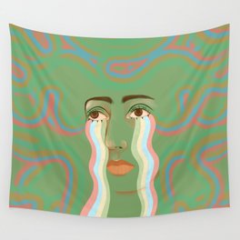 Crying Rainbow River  Wall Tapestry