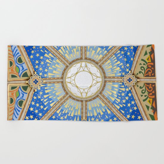 Almudena Cathedral Beach Towel