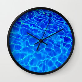 Blue Water Abstract Wall Clock | Blue, Color, Water, Jessicamanelis, Abstract, Photo, Digital 