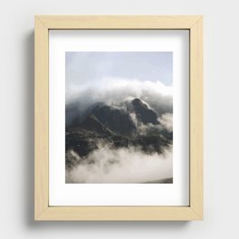 Foggy Mountain Blurry Art Photography  Recessed Framed Print