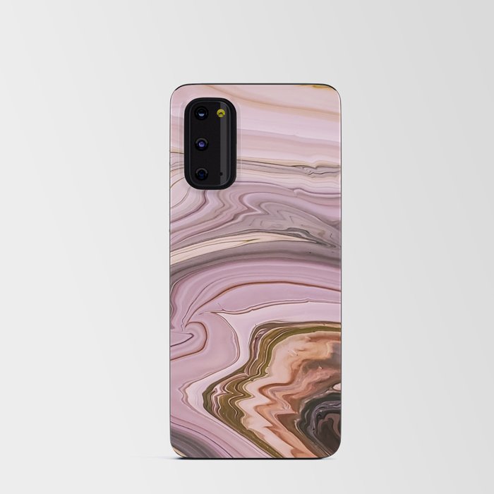 Purple Liquid Marble Painting Android Card Case