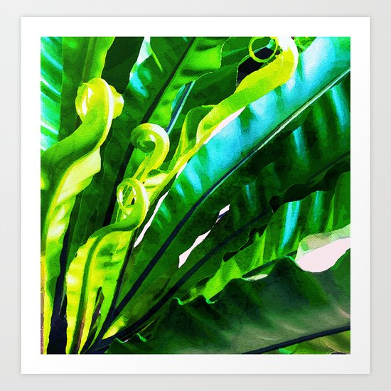 Shy Fern #society6 #decor #buyart Art Print