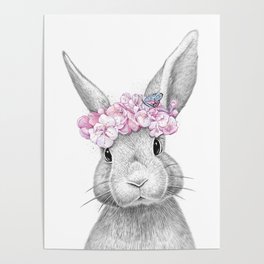 Spring bunny Poster