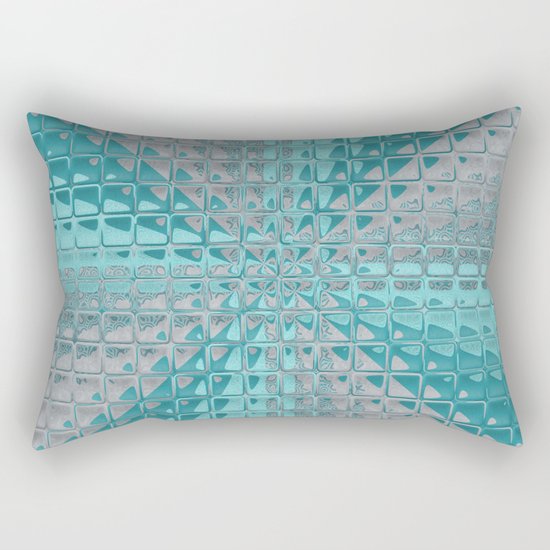 Aqua Reflections Rectangular Pillow