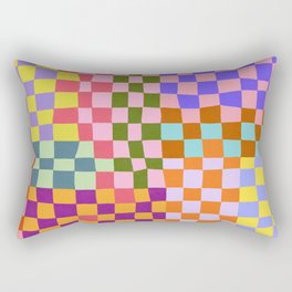 Colorful pastel checker tile  Rectangular Pillow