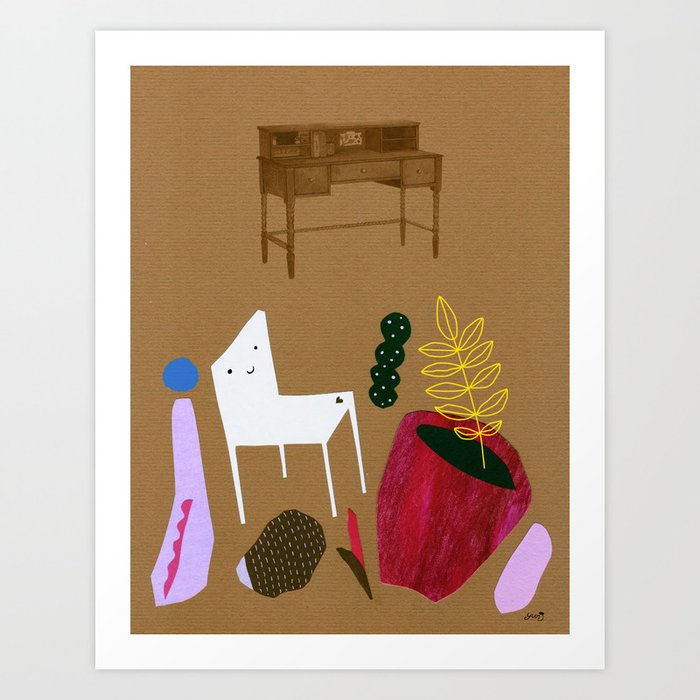 Your Desk and My chair-Together Art Print