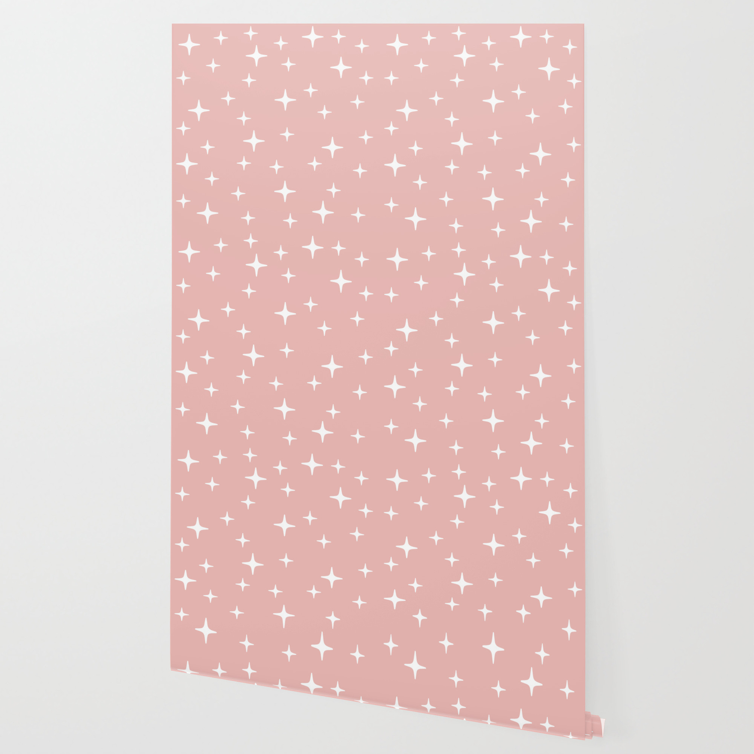 Mid Century Modern Star Pattern 443 Dusty Rose Wallpaper By