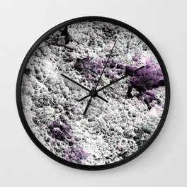Stone Rock Abstract Stone Texture, Black and White with Color Details Wall Clock