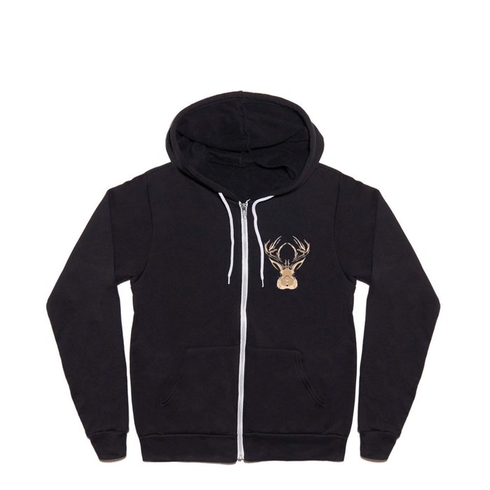 Jackalope Head Gift Full Zip Hoodie