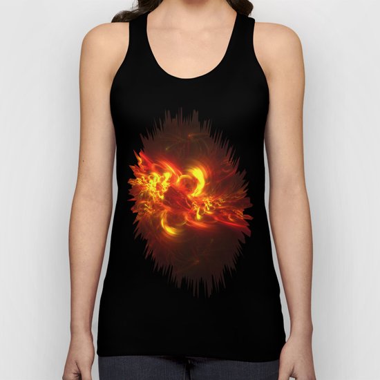 Fractal Flame Explosion Unisex Tank Top