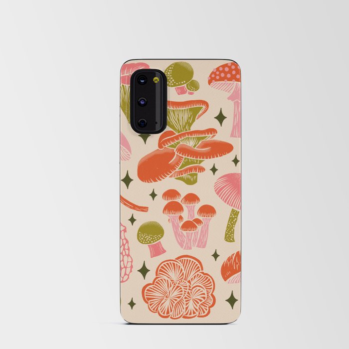Texas Mushrooms – Bright Multicolor on Tan Android Card Case