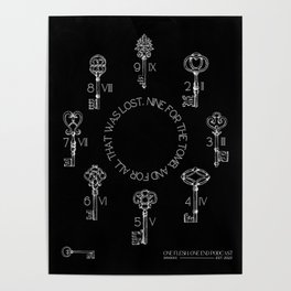 Keys (Inverted Colours) ⧞ Locked Tomb Poster