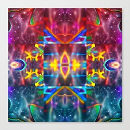 Electric Universe Futuristic Kaleidoscope Canvas Print