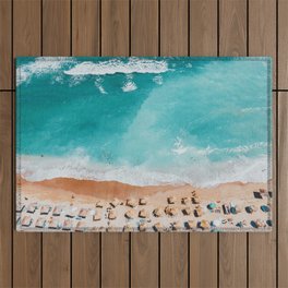 Ocean Waves Art Print, Aerial Blue Ocean Print, Summer Vibes Home Decor, Australia Beach Photography Outdoor Rug