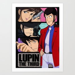 Lupin III Art Print | Iii, Lupin, Jigen, Xiii, Koichi, Arsene, Lieutenant, Zenigata, Manga, Japanese 