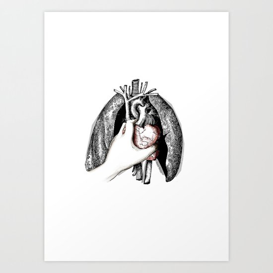 Lungs and Heart Art Print