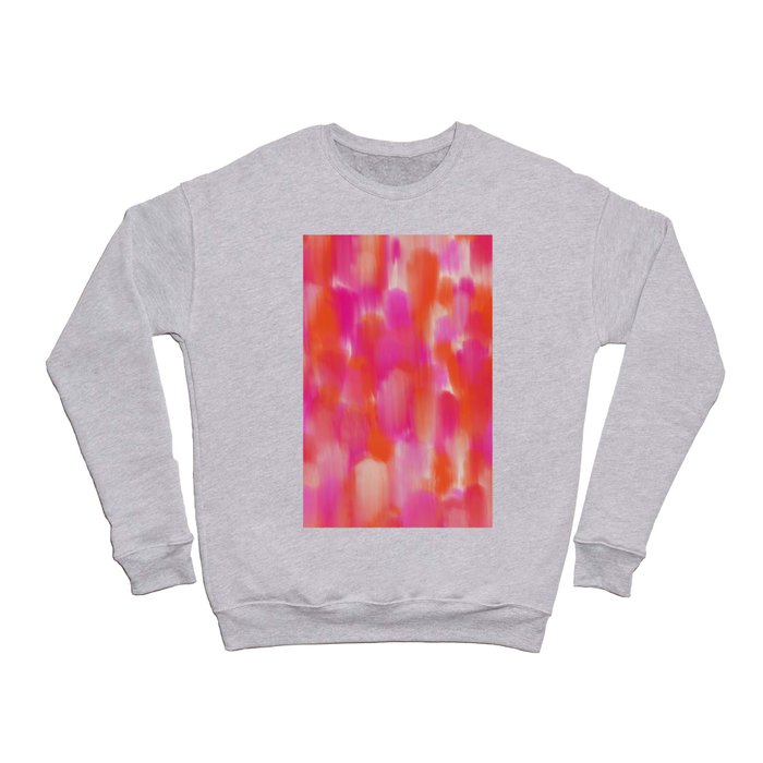 Abstract Fuchsia Pink Brushstrokes i Crewneck Sweatshirt