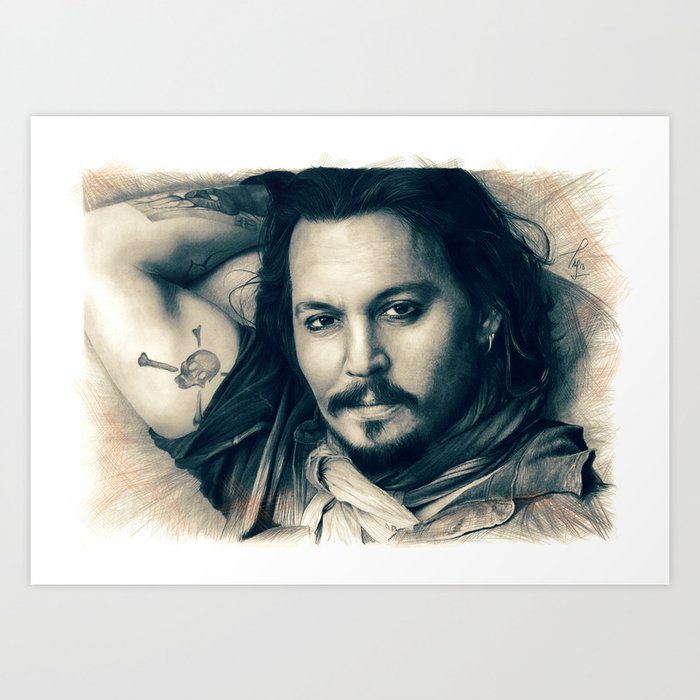 Johnny Depp II. Art Print