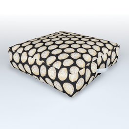 Anise Cookie Pattern (BLACK) Outdoor Floor Cushion