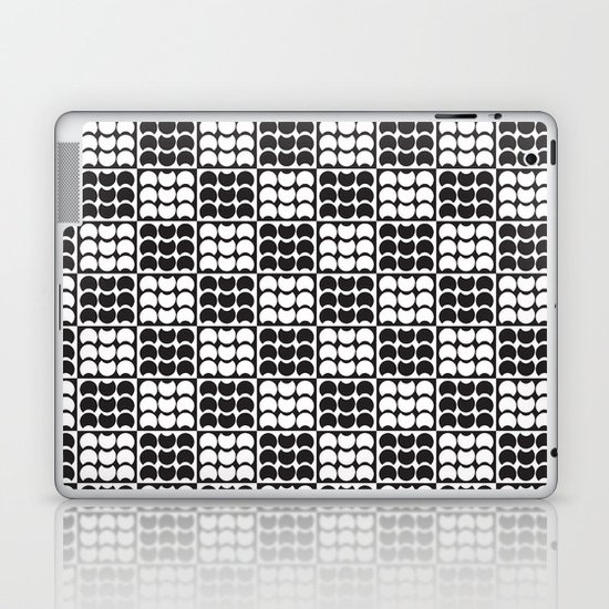 Hob Nob Black White Quarters Laptop & iPad Skin