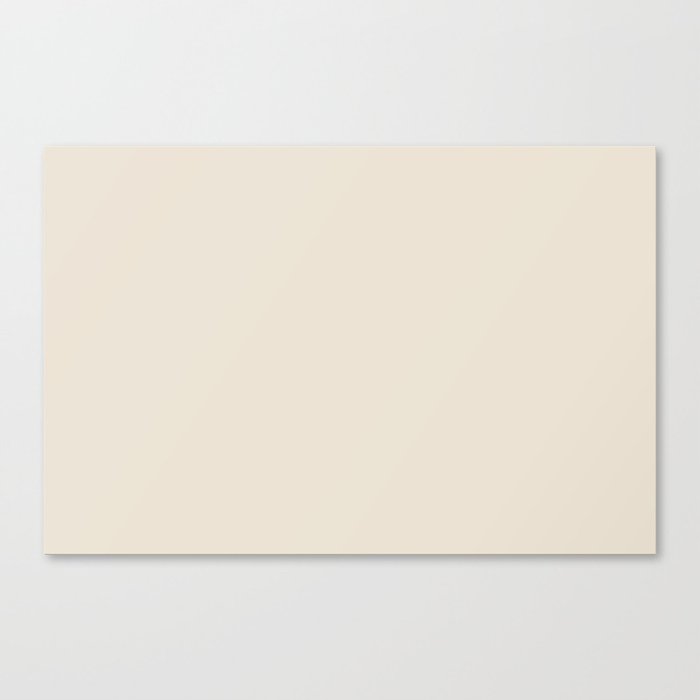 Off White Cream Linen Solid Color Pairs PPG Onion Powder PPG1084-2 - All One Single Shade Hue Colour Canvas Print