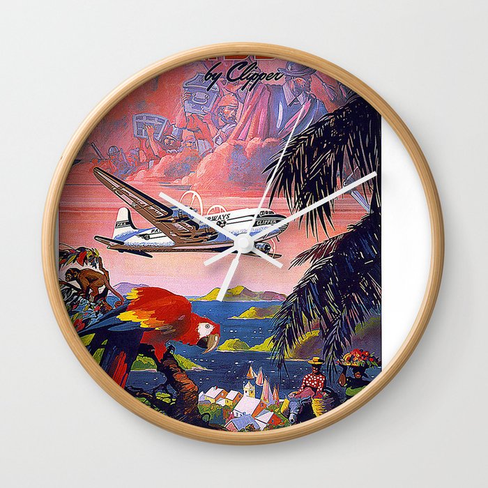 Vintage poster - Caribbean Wall Clock