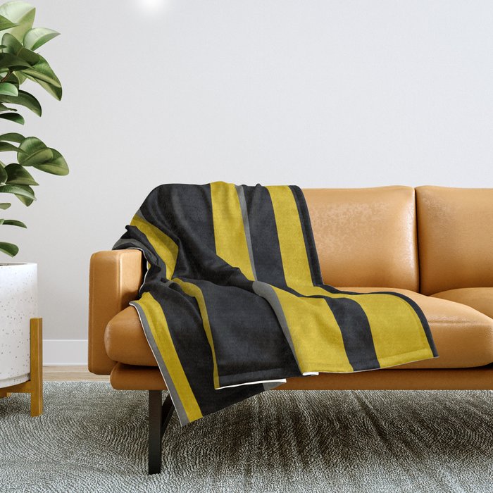 Yellow gray sales throw blanket