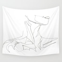 Line XII (female [collar]) Wall Tapestry