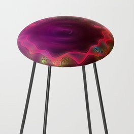 Psychedelic shapes Counter Stool