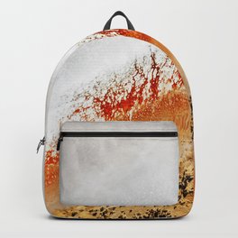 Firesticks Backpack | Saltlake, Aerial, Minimalist, Red, Unique, Warm, Landscape, Nature, Modern, Abstract 