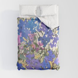 Blue Periwinkle Wildflowers Comforter